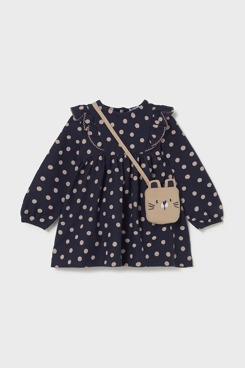 Mayoral rochie bebe culoarea albastru marin, mini, evazati, 2920