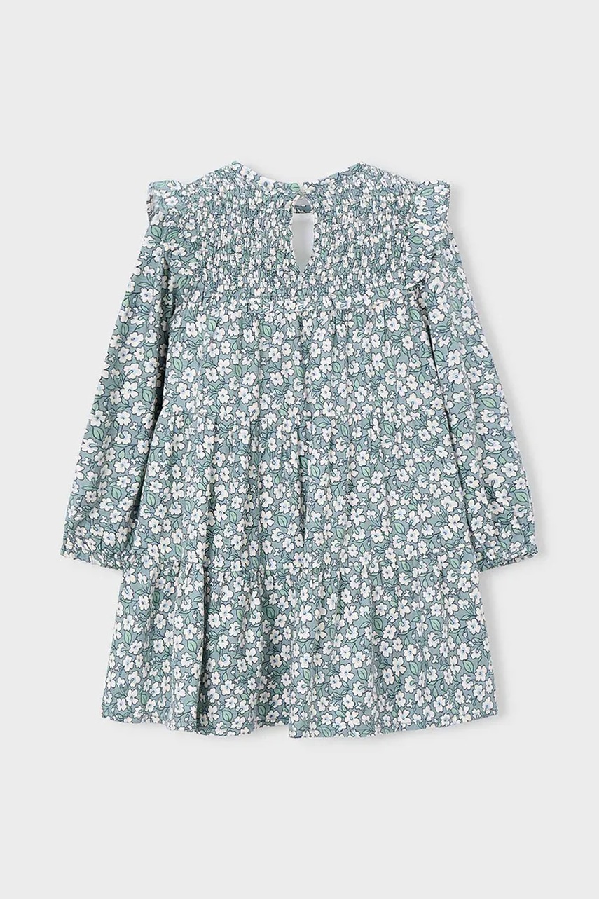 Детское платье Mayoral цвет зелёный mini расклешённое 4912