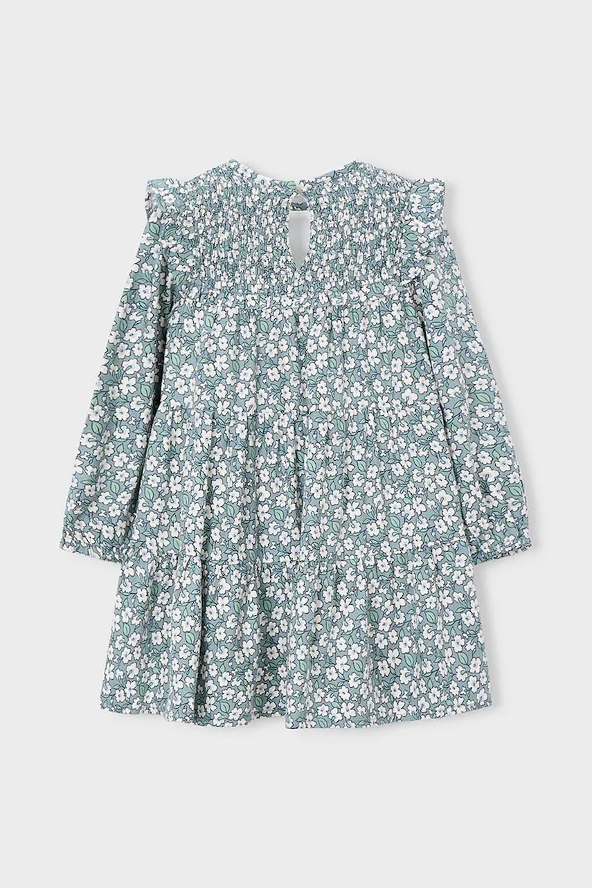 Детское платье Mayoral цвет зелёный mini расклешённое 4912 Детское платье Mayoral цвет зелёный mini расклешённое 4912