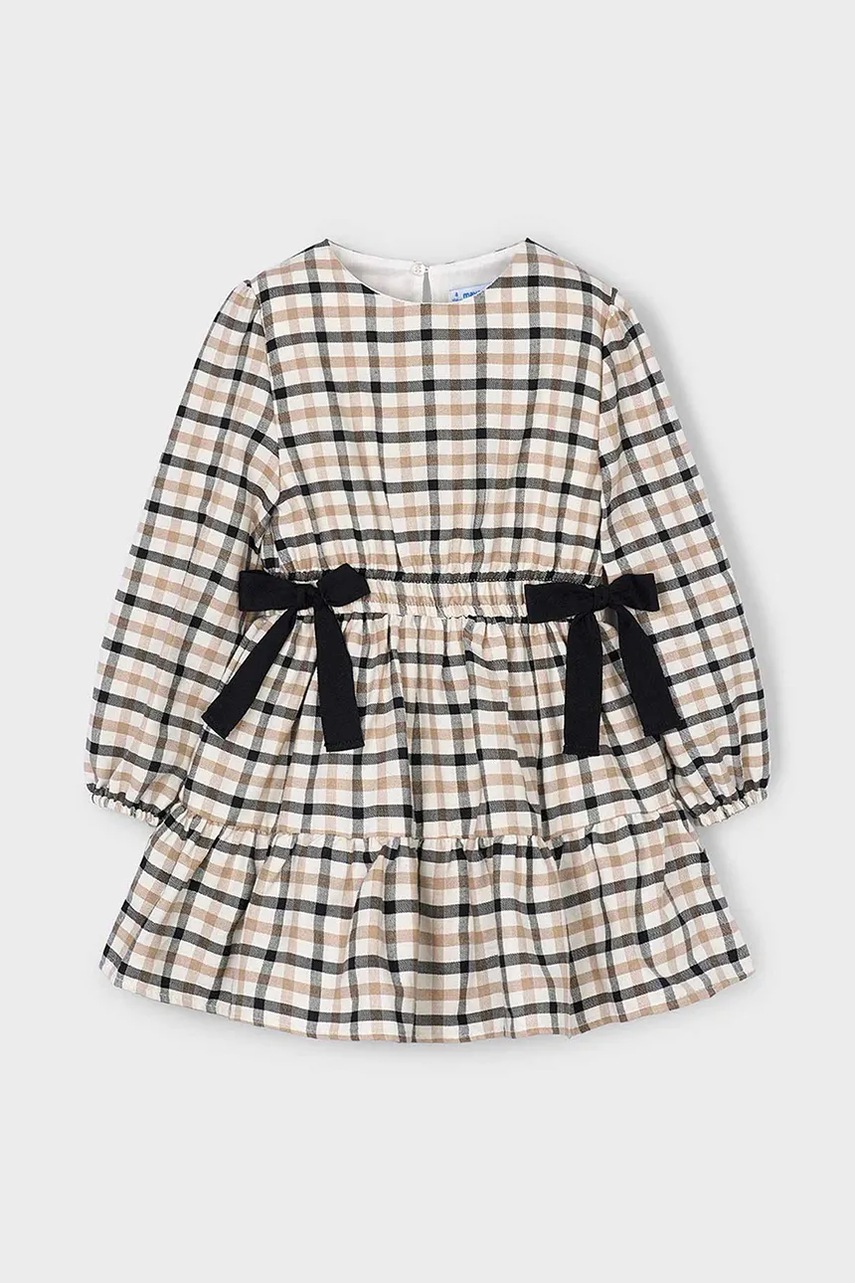Детское платье Mayoral цвет бежевый mini расклешённое 4915