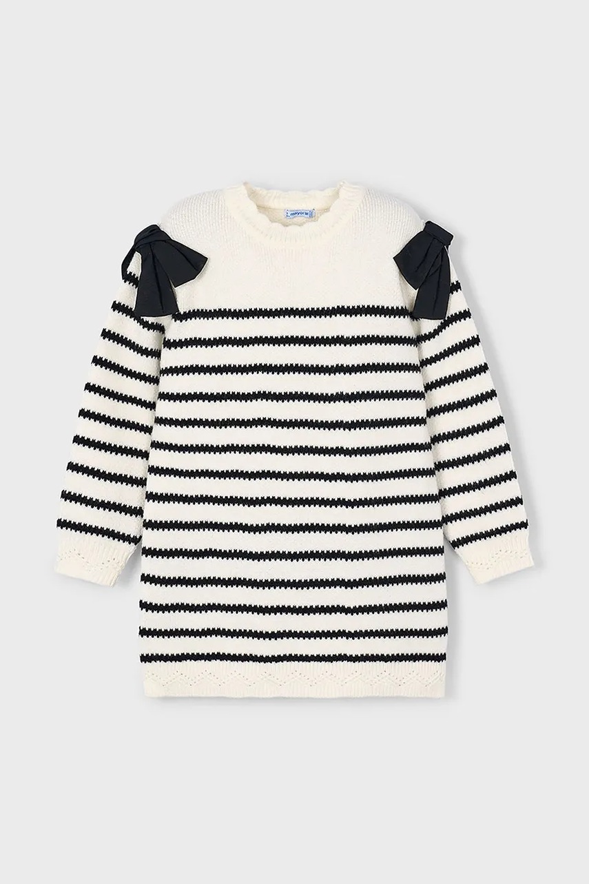 Детское платье Mayoral цвет бежевый midi прямое 4916