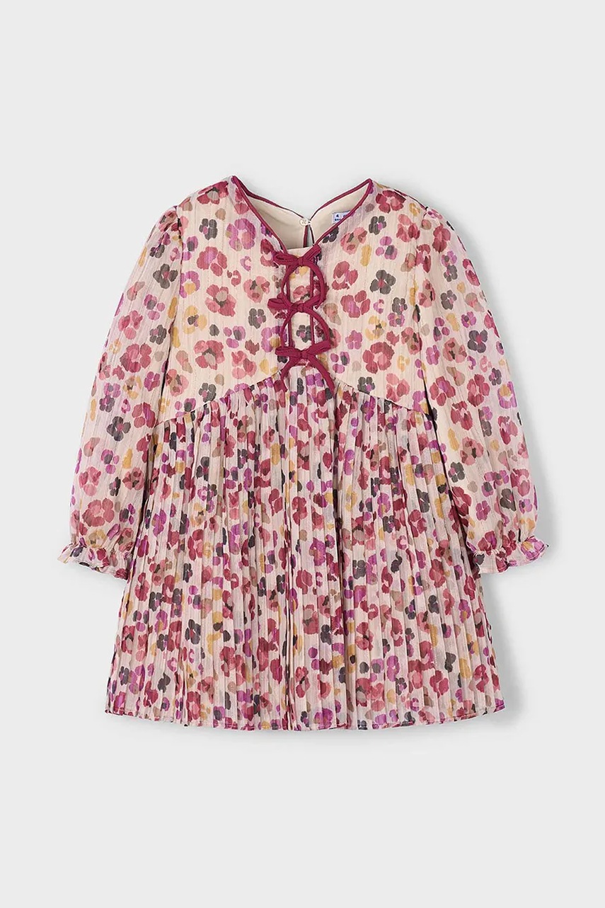 Детское платье Mayoral цвет бежевый mini прямое 4917