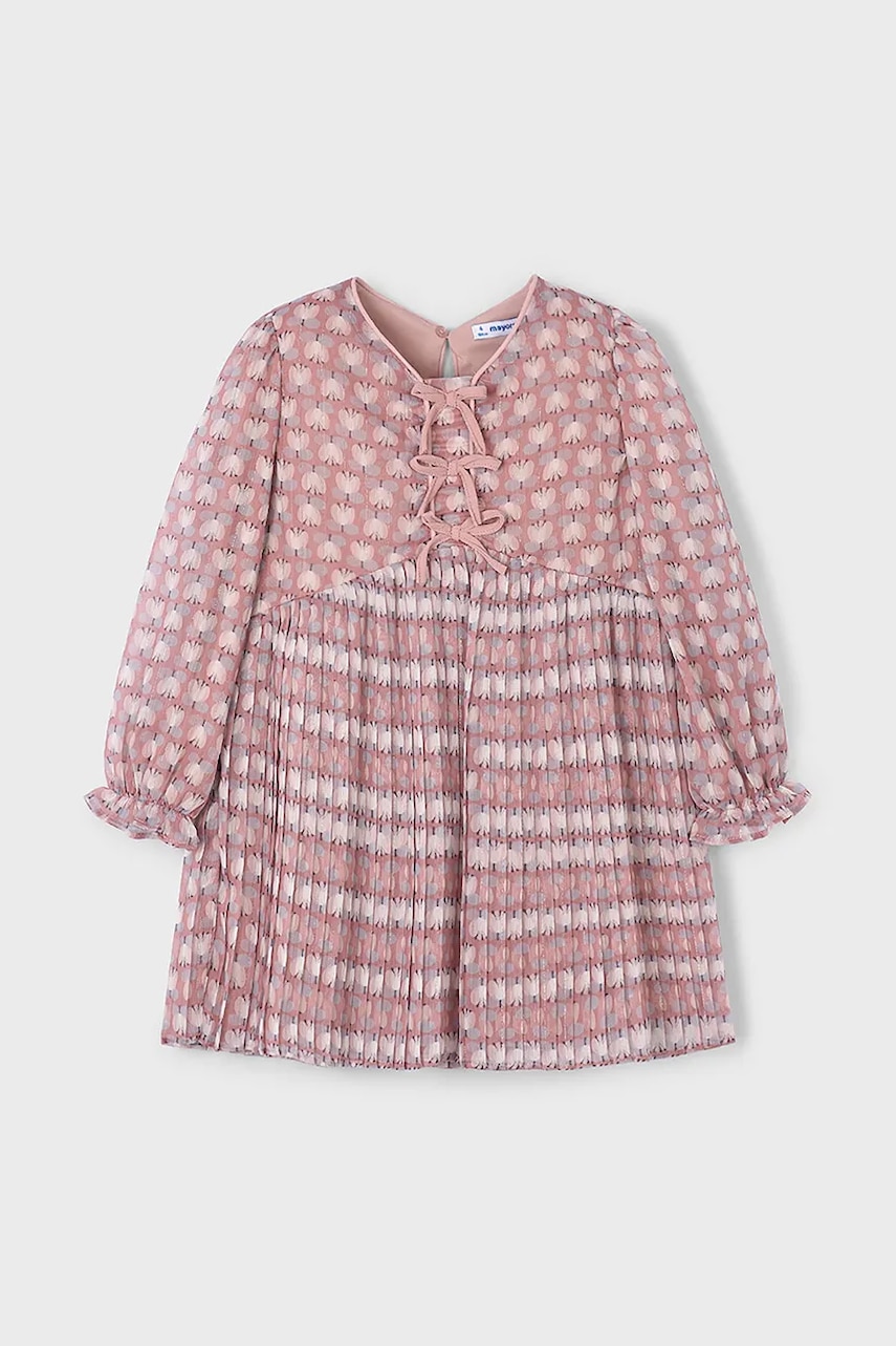 Mayoral rochie fete culoarea roz, mini, drept, 4917