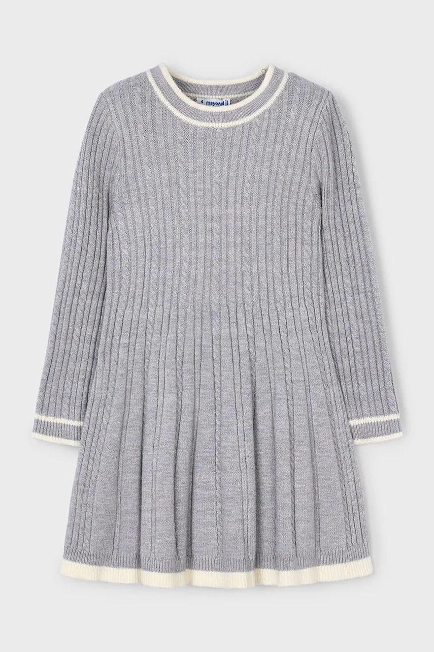Детское платье Mayoral цвет серый mini расклешённое 4920