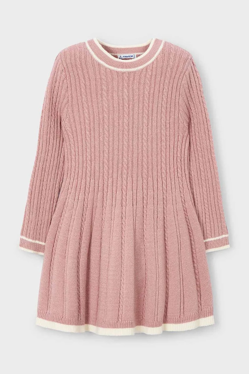 Mayoral rochie fete culoarea roz, mini, evazați, 4920 Mayoral rochie fete culoarea roz, mini, evazați, 4920