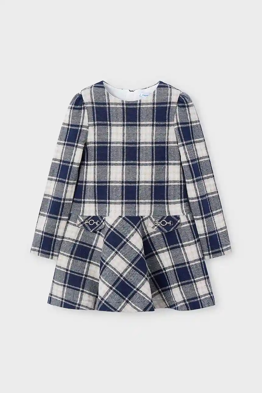 Mayoral rochie fete culoarea albastru marin, mini, evazati, 4921 Mayoral rochie fete culoarea albastru marin, mini, evazati, 4921