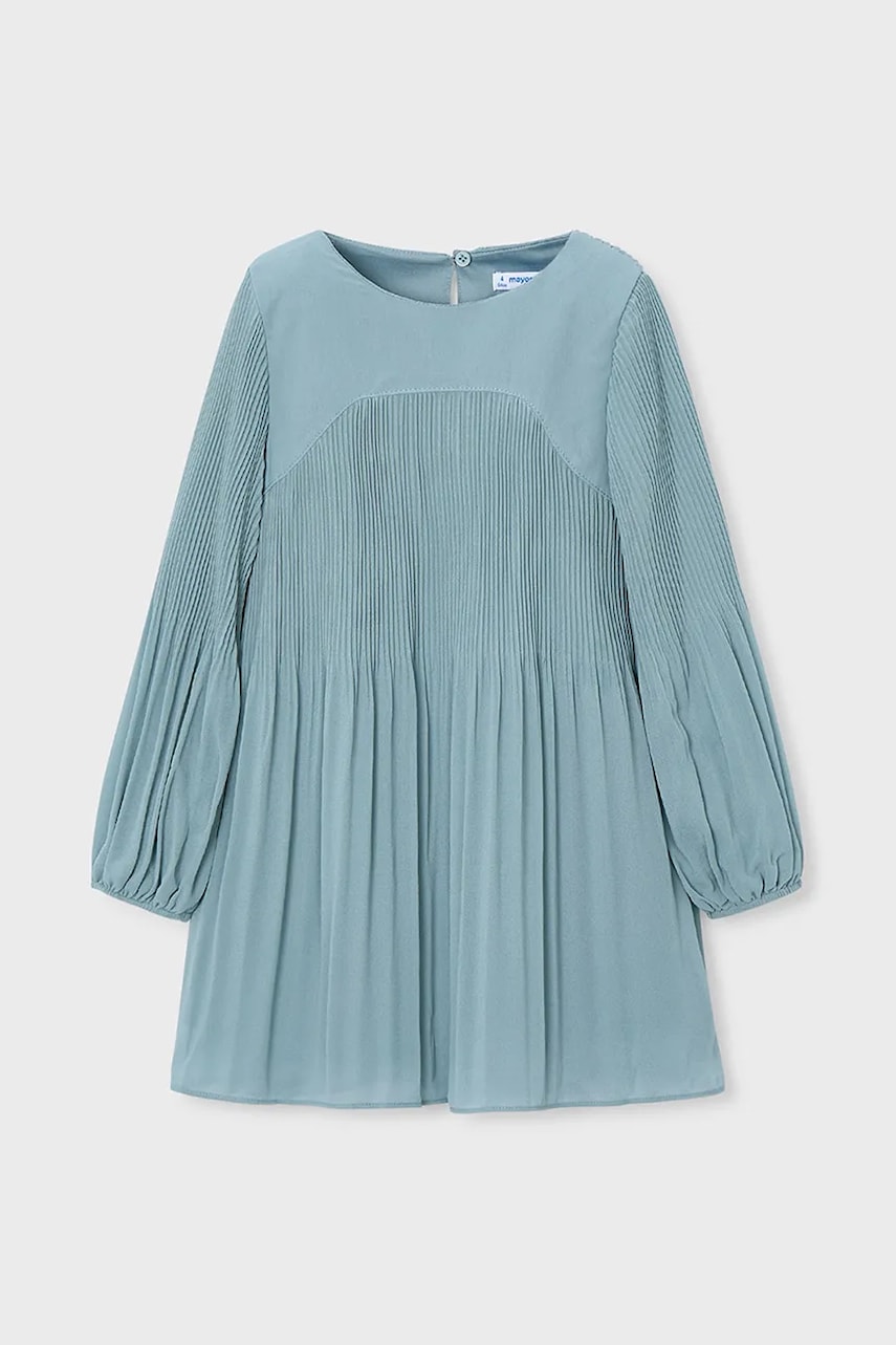 Mayoral rochie culoarea verde, mini, evazați, 4922