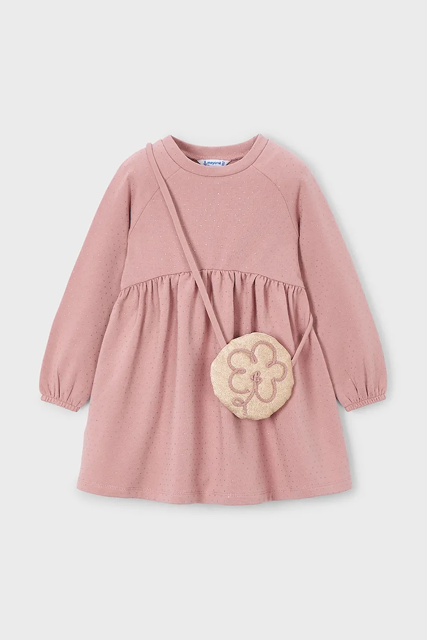 Mayoral rochie fete culoarea roz, mini, evazați, 4926 Mayoral rochie fete culoarea roz, mini, evazați, 4926