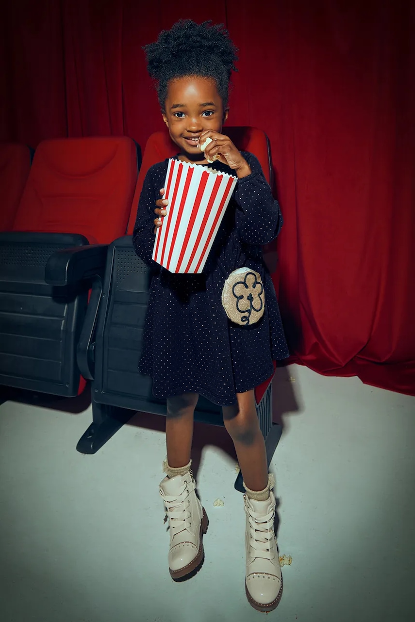 Mayoral rochie fete culoarea bleumarin, mini, evazați, 4926