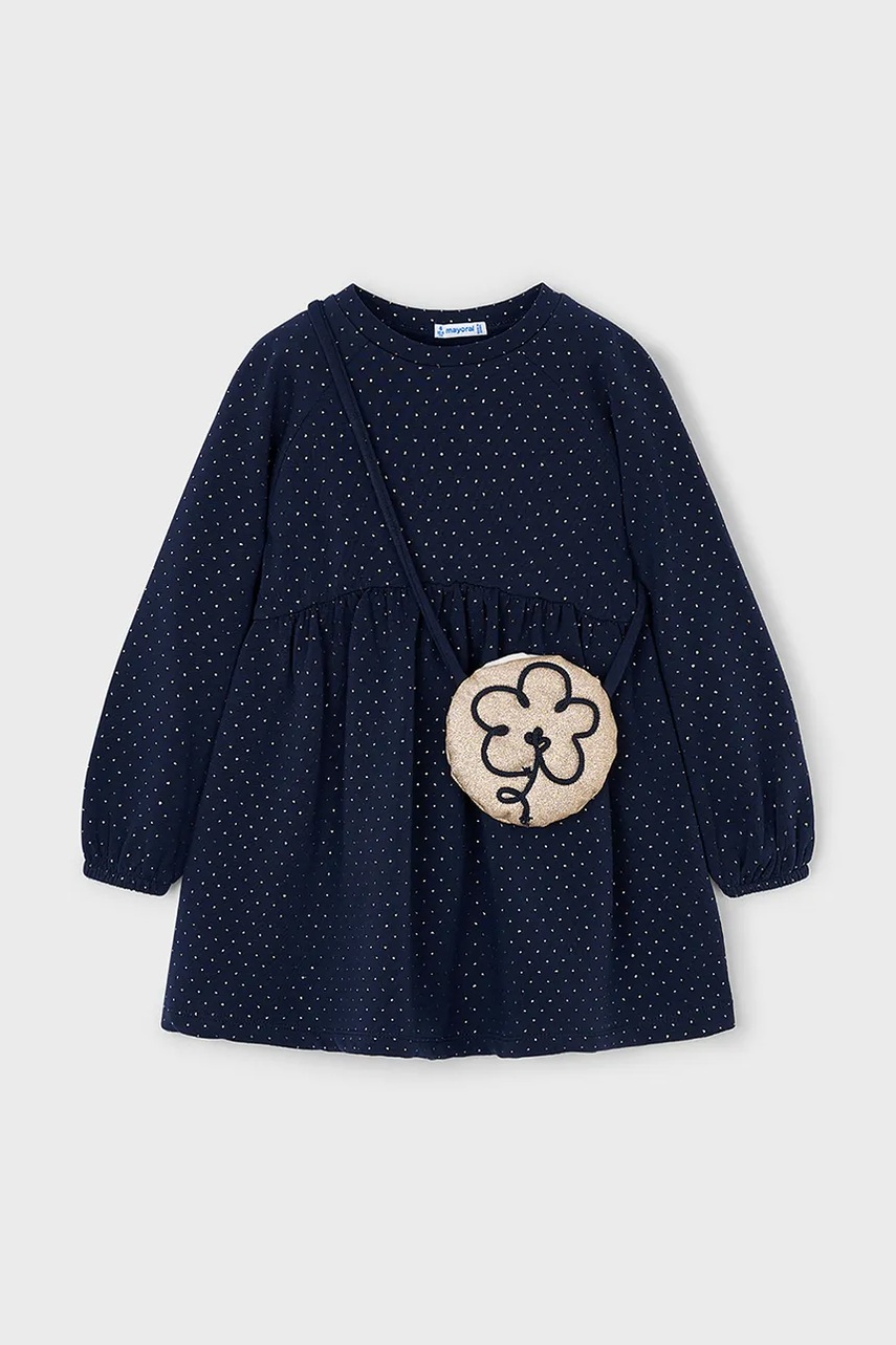 Детское платье Mayoral цвет синий mini расклешённое 4926
