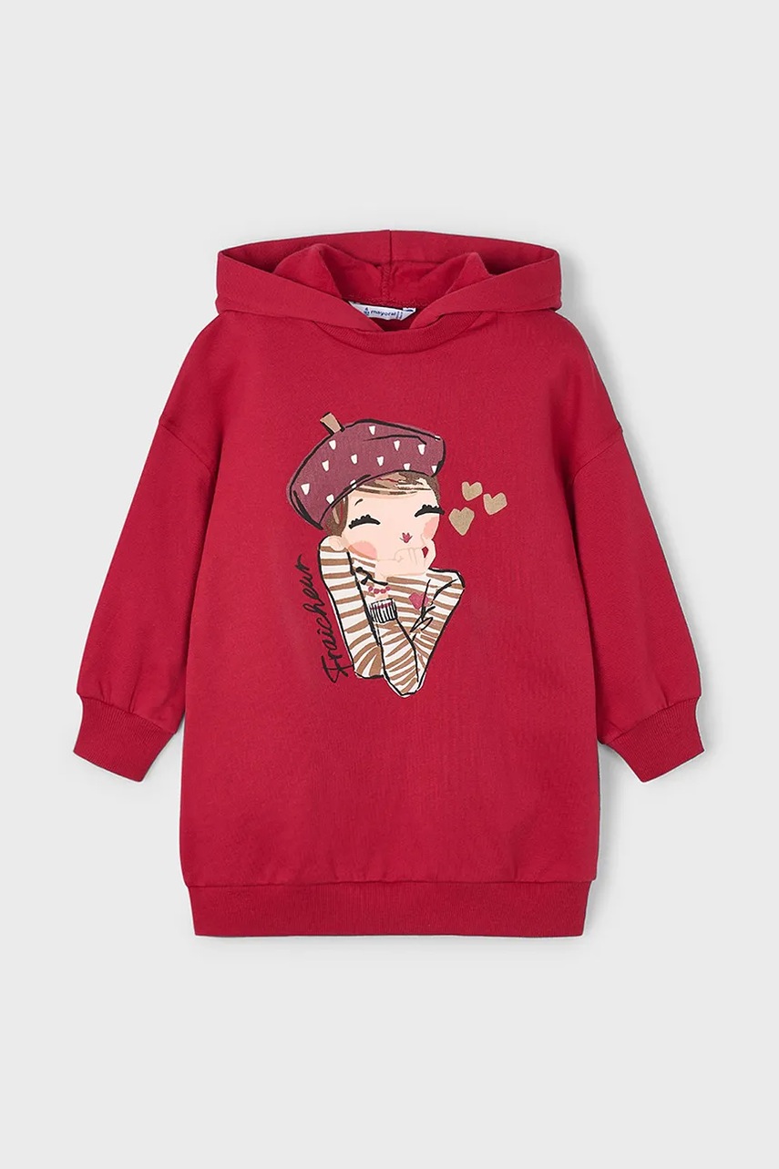 Детское платье Mayoral цвет красный mini oversize 4928