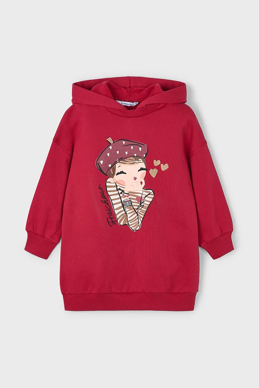 Детское платье Mayoral цвет красный mini oversize 4928 Детское платье Mayoral цвет красный mini oversize 4928