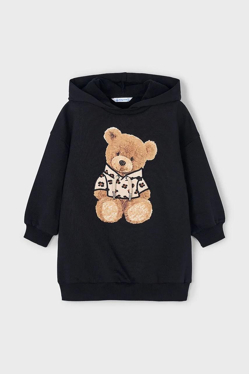 Детское платье Mayoral цвет чёрный mini oversize 4928 Детское платье Mayoral цвет чёрный mini oversize 4928