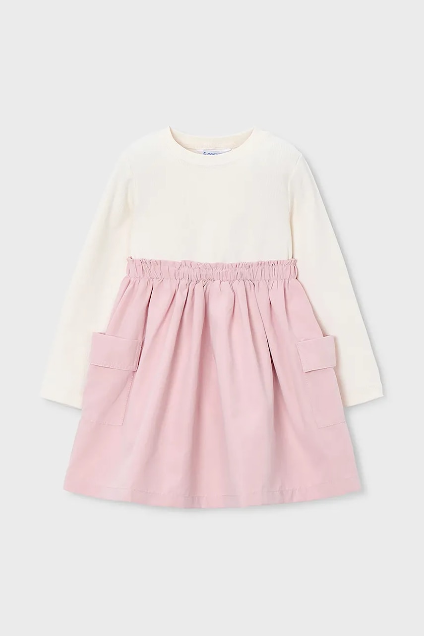 Mayoral rochie fete culoarea roz, mini, evazati, 4930