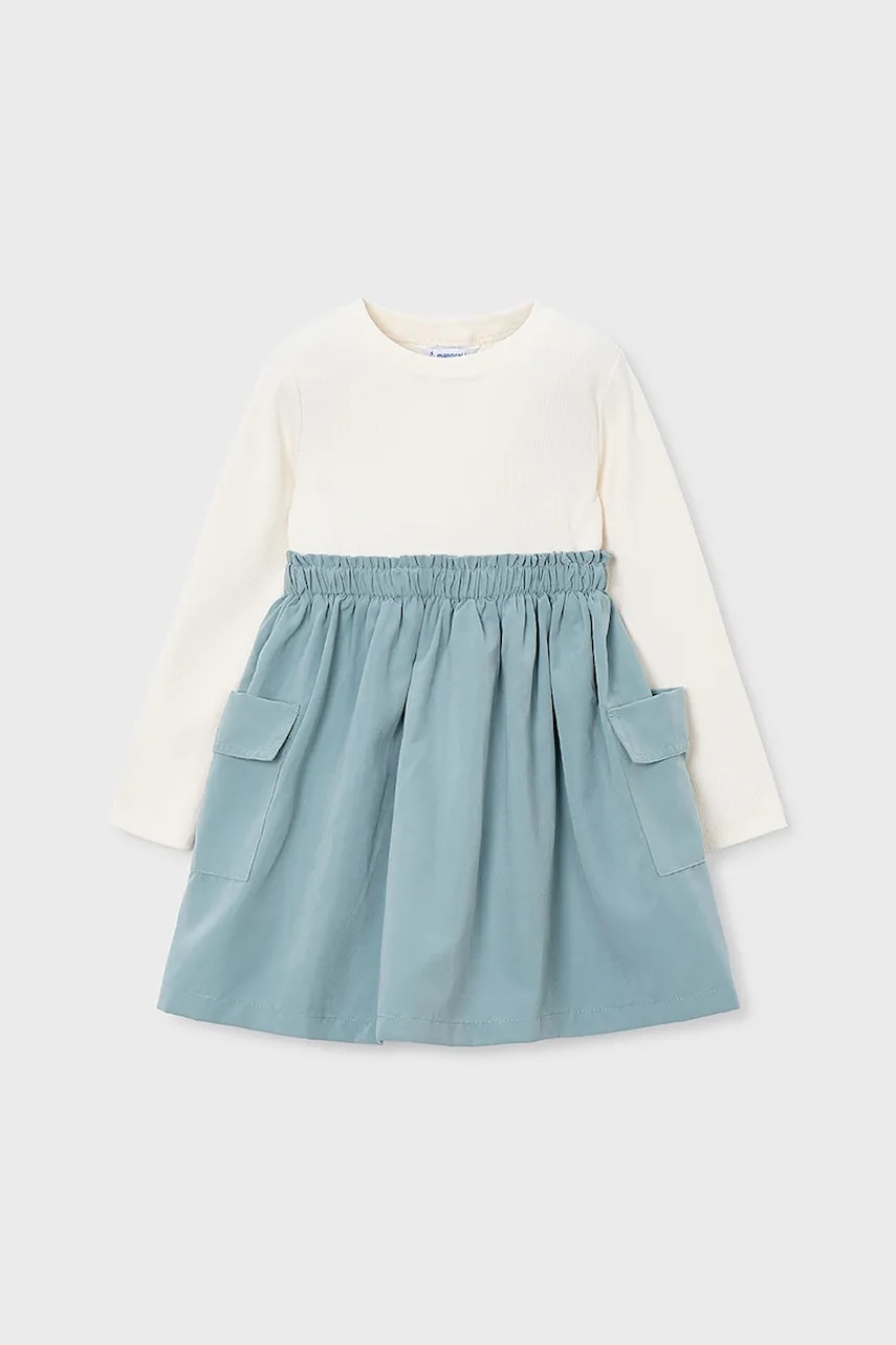 Mayoral rochie fete culoarea verde, mini, evazati, 4930