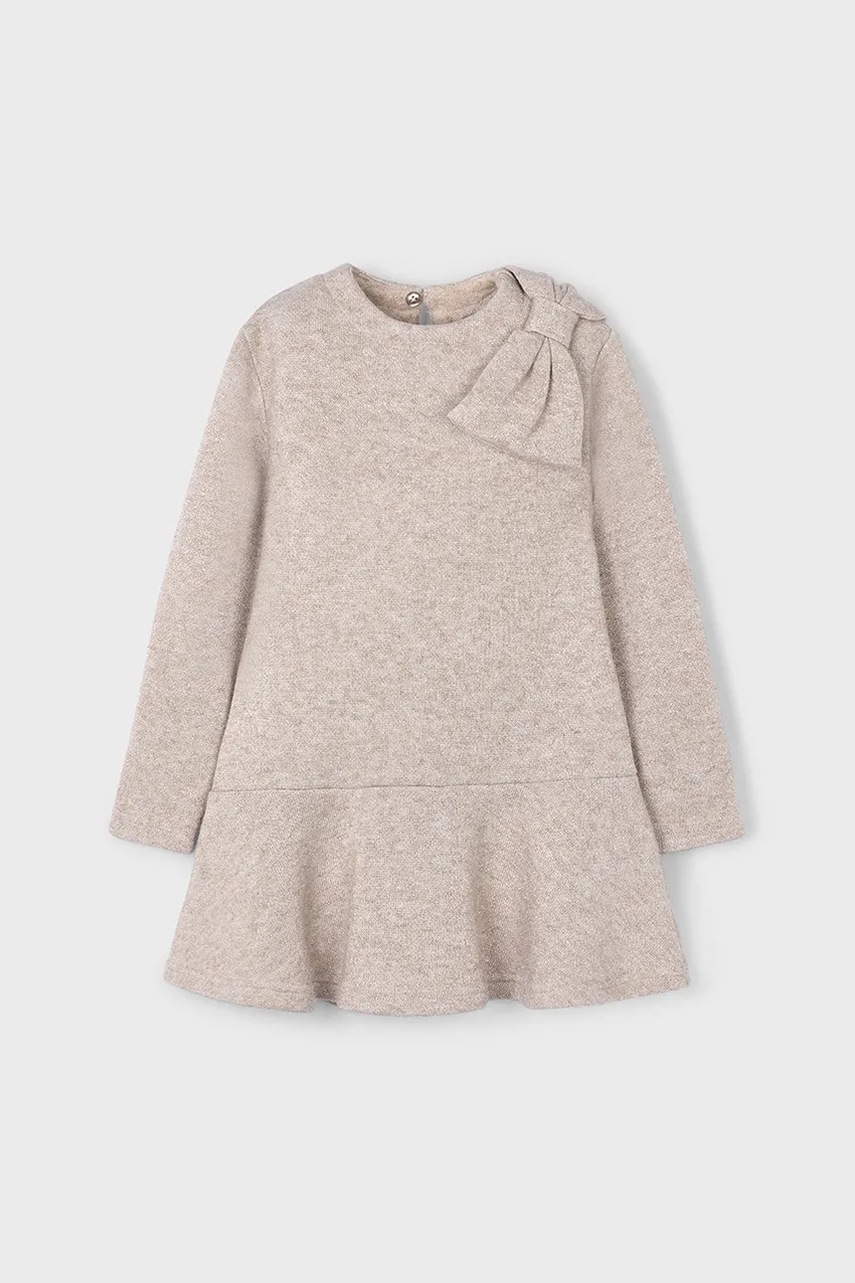 Детское платье Mayoral цвет бежевый mini расклешённое 4991