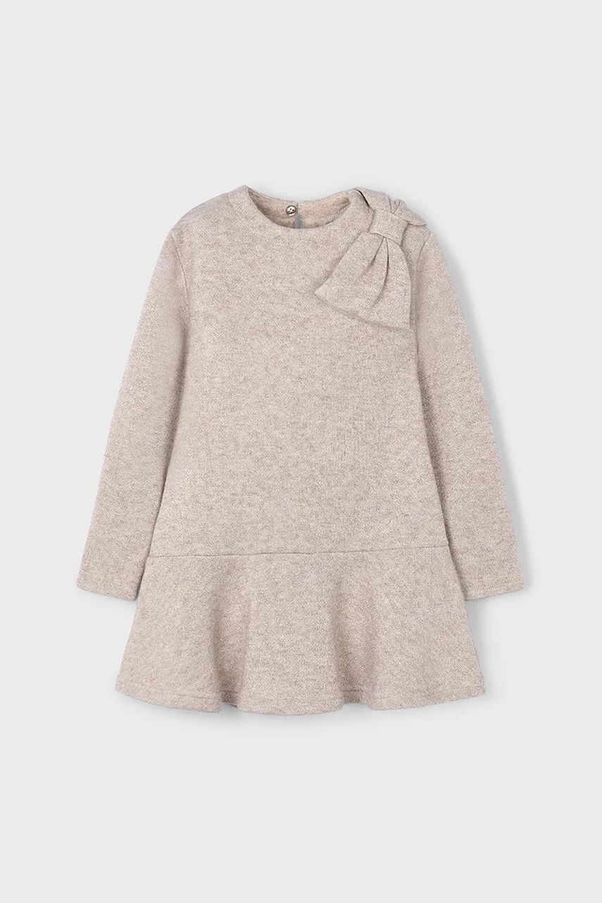 Детское платье Mayoral цвет бежевый mini расклешённое 4991 Детское платье Mayoral цвет бежевый mini расклешённое 4991