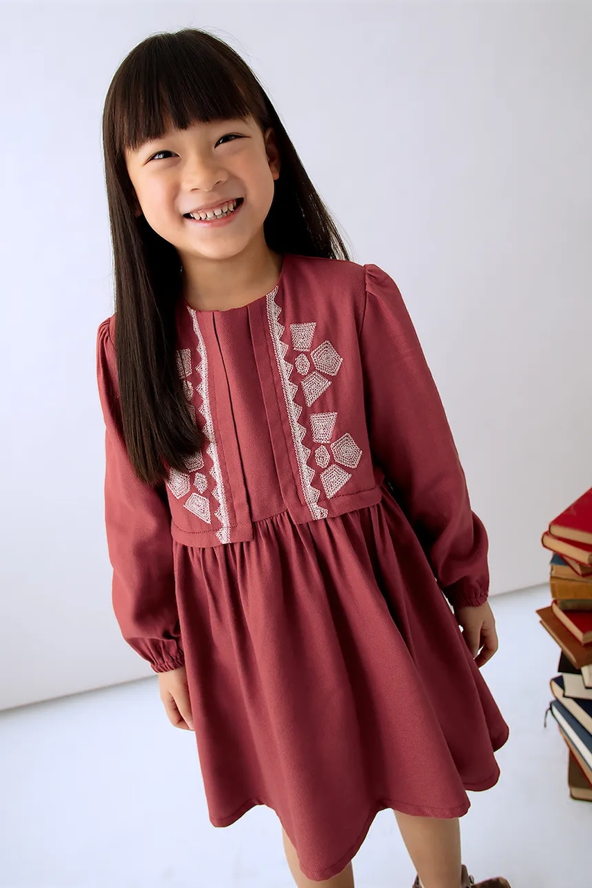 Mayoral rochie fete culoarea rosu, mini, evazati, 4992