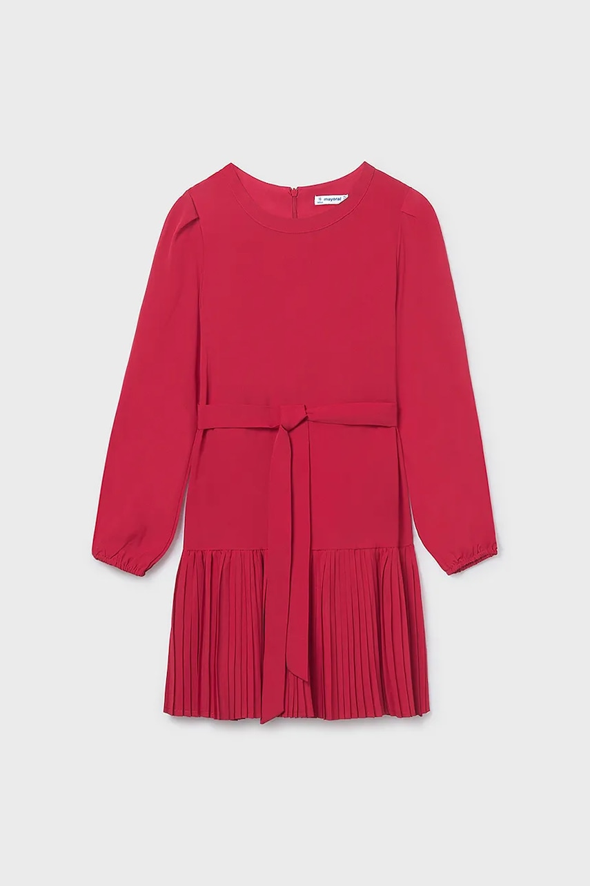 Mayoral rochie fete culoarea roz, midi, evazati, 7908