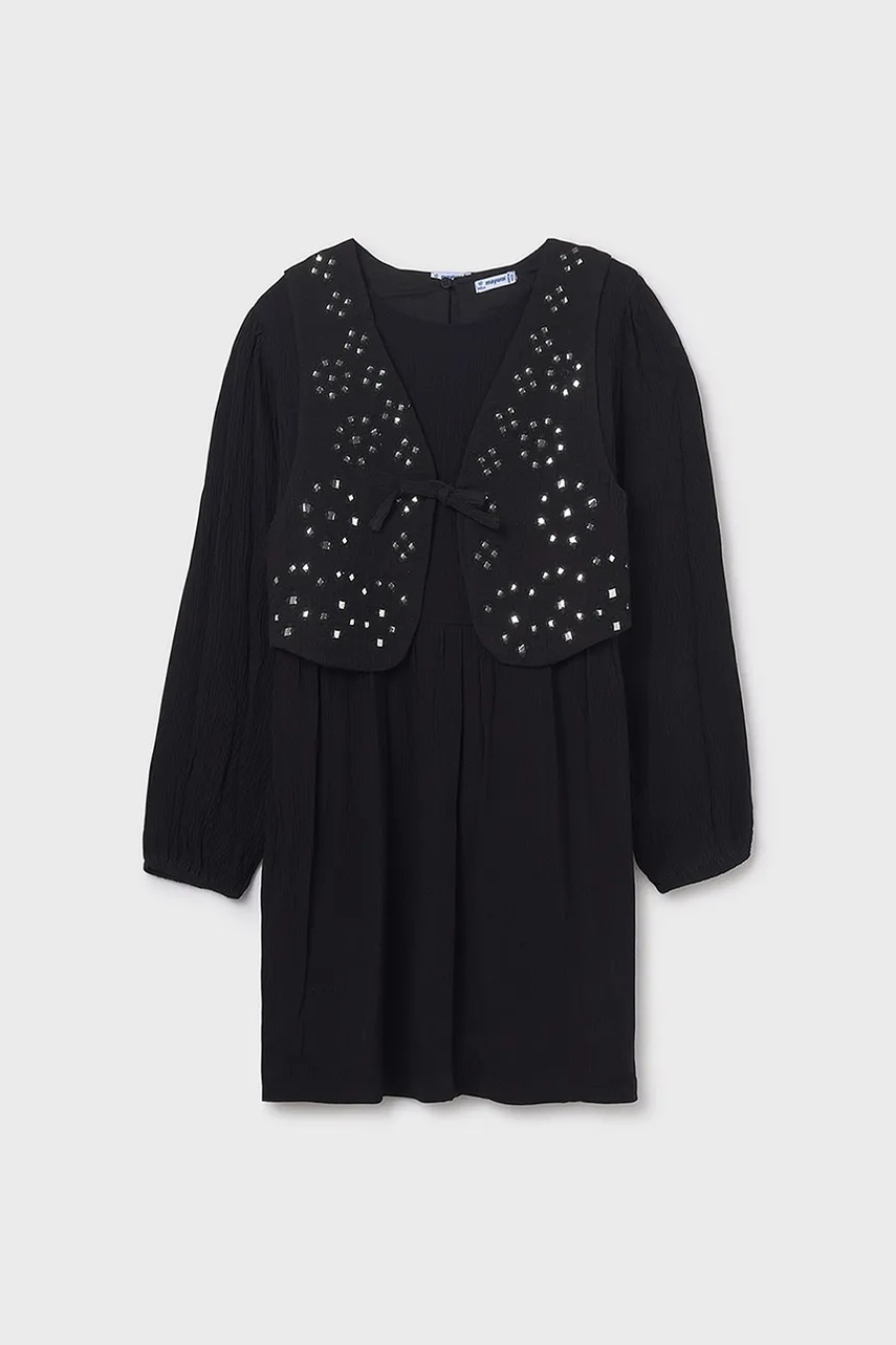 Платье Mayoral цвет чёрный mini прямое 7910