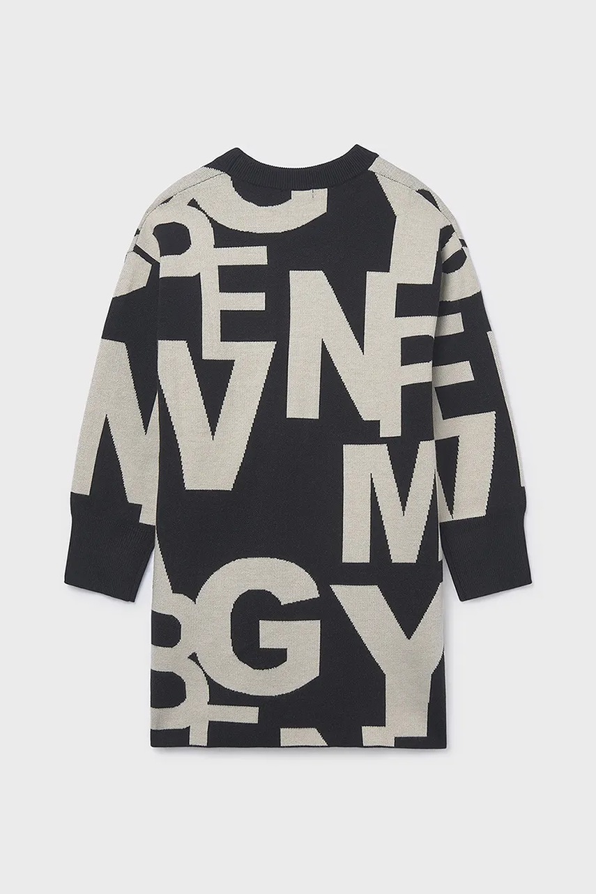 Детское платье Mayoral цвет чёрный midi прямое 7911