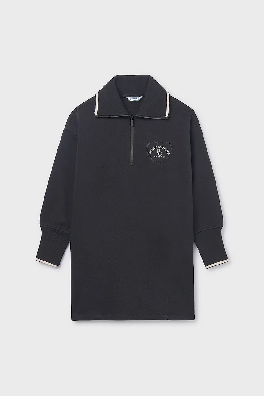 Levně Dívčí šaty Mayoral černá barva, mini, oversize, 7912
