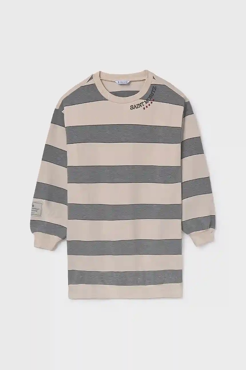 Детское платье Mayoral цвет серый midi oversize 7913