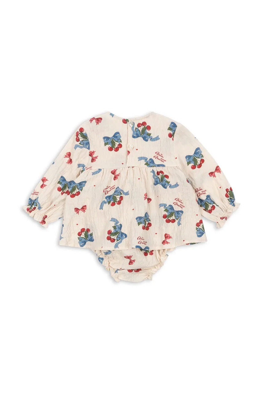 Платье для младенцев Konges Sløjd ELIN ROMPER GOTS цвет бежевый mini расклешённое KS103795