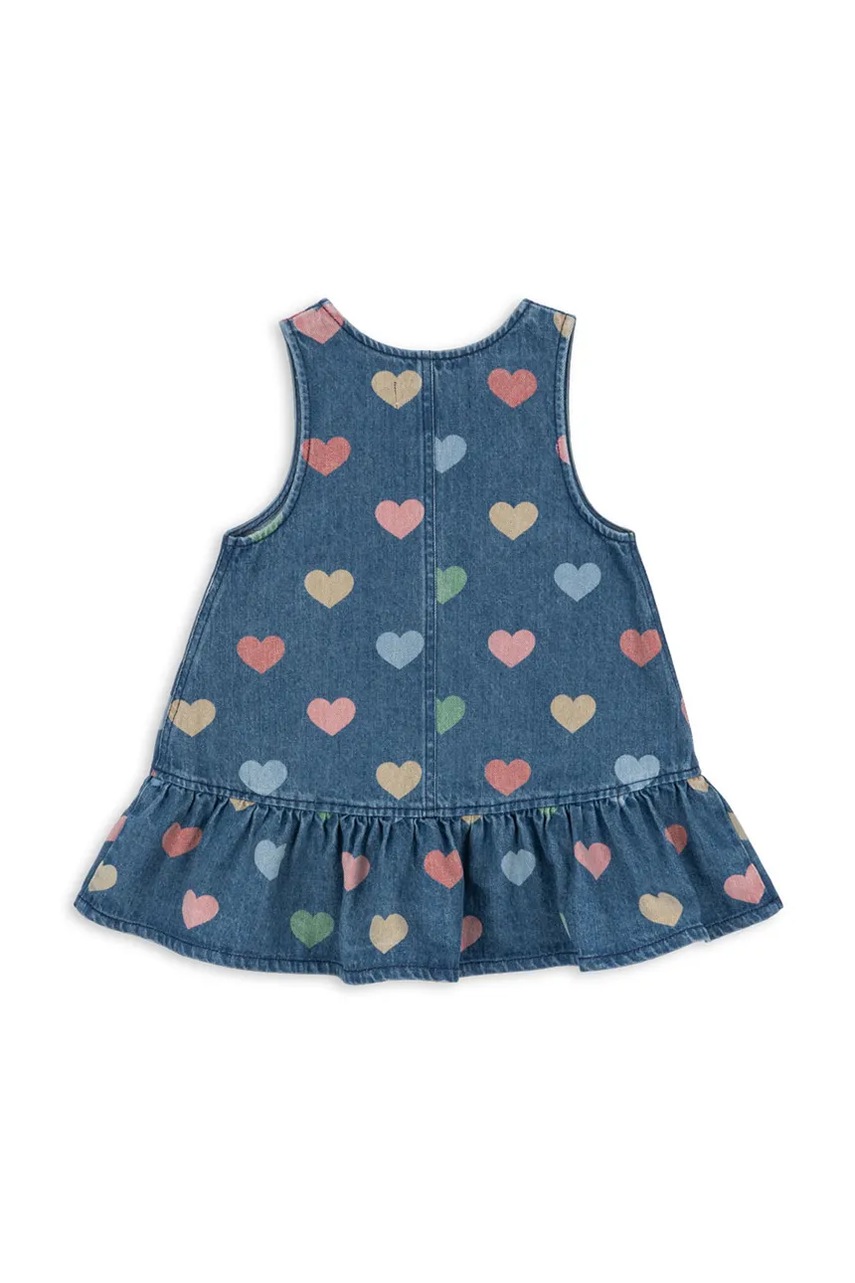 Детское джинсовое платье Konges Sløjd MAGOT DRESS GOTS цвет синий mini расклешённое KS103884 Детское джинсовое платье Konges Sløjd MAGOT DRESS GOTS цвет синий mini расклешённое KS103884