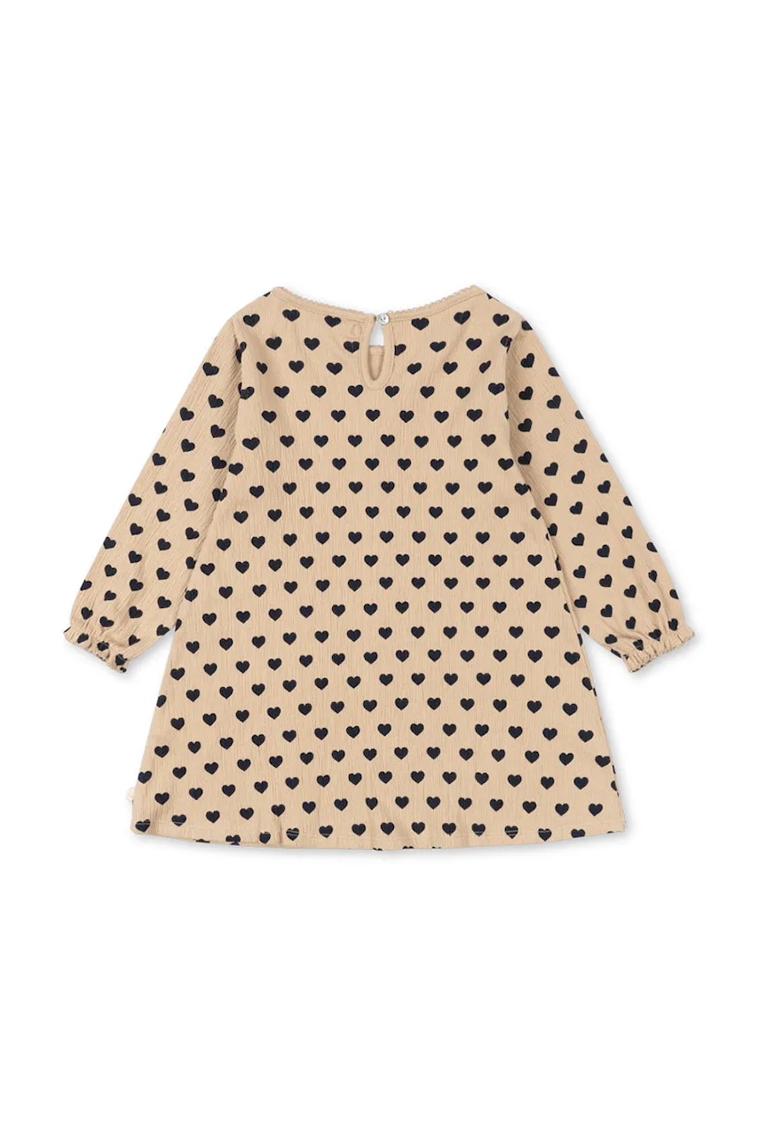 Детское платье с хлопком Konges Sløjd CHLEO DRESS GOTS цвет бежевый mini расклешённое KS103751 Детское платье с хлопком Konges Sløjd CHLEO DRESS GOTS цвет бежевый mini расклешённое KS103751