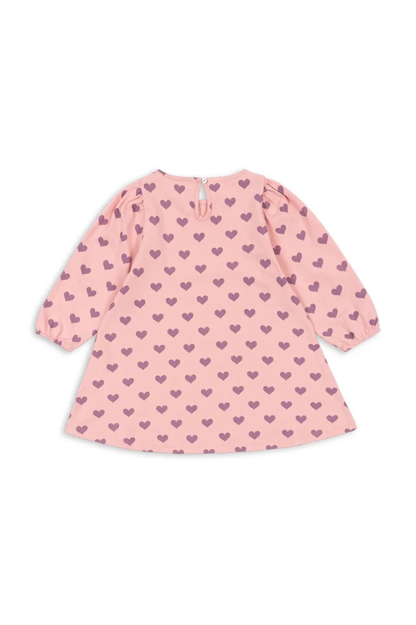 Хлопковое детское платье Konges Sløjd DREY DRESS GOTS цвет розовый mini расклешённое KS103782 Хлопковое детское платье Konges Sløjd DREY DRESS GOTS цвет розовый mini расклешённое KS103782