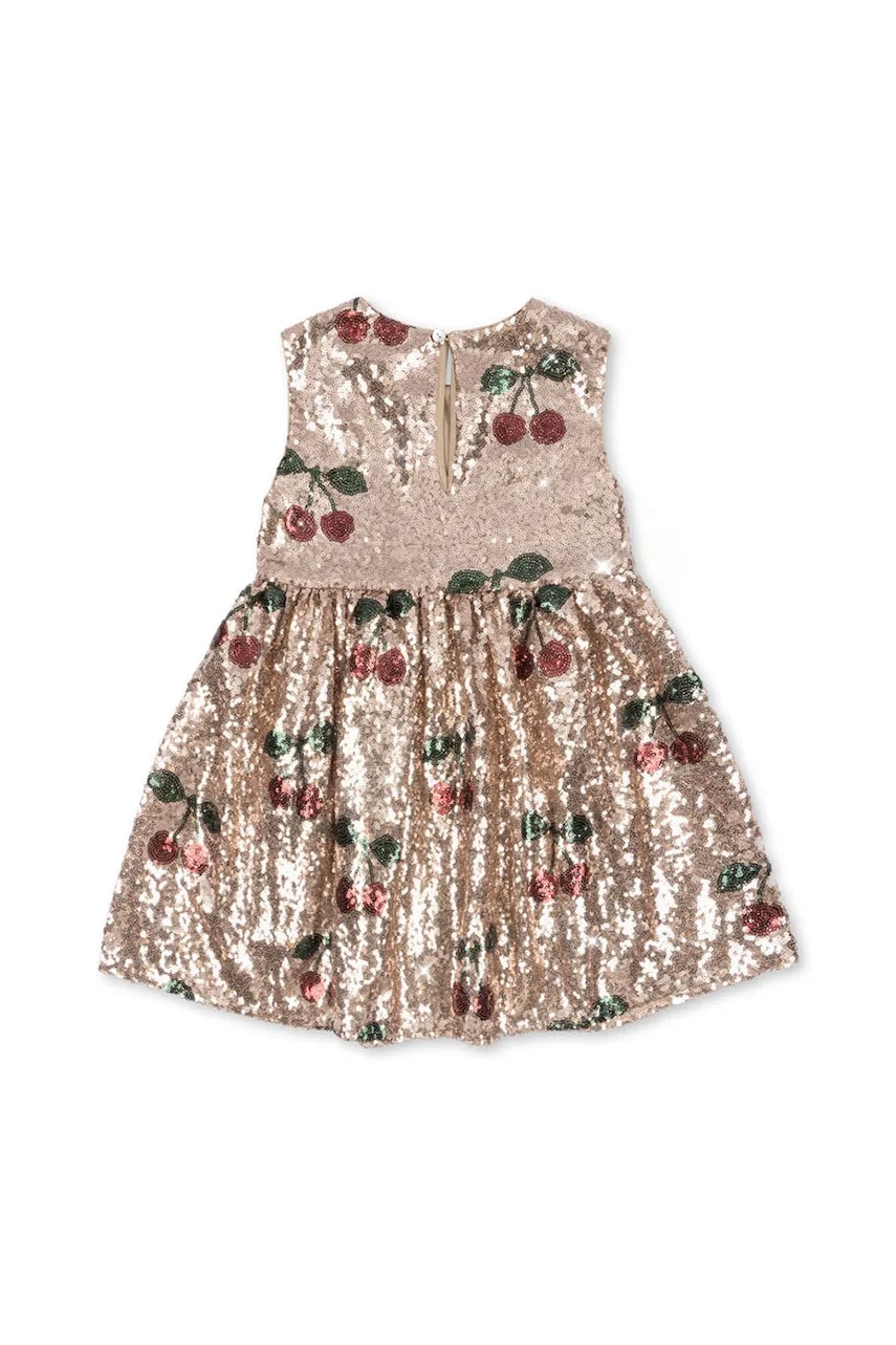 Детское платье Konges Sløjd STARLA SEQUIN DRESS цвет бежевый mini расклешённое KS103990 Детское платье Konges Sløjd STARLA SEQUIN DRESS цвет бежевый mini расклешённое KS103990