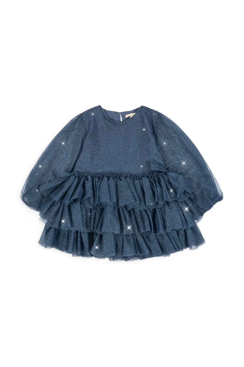 Konges Sløjd rochie fete FAY DRESS GRS culoarea bleumarin, mini, evazați, KS103807