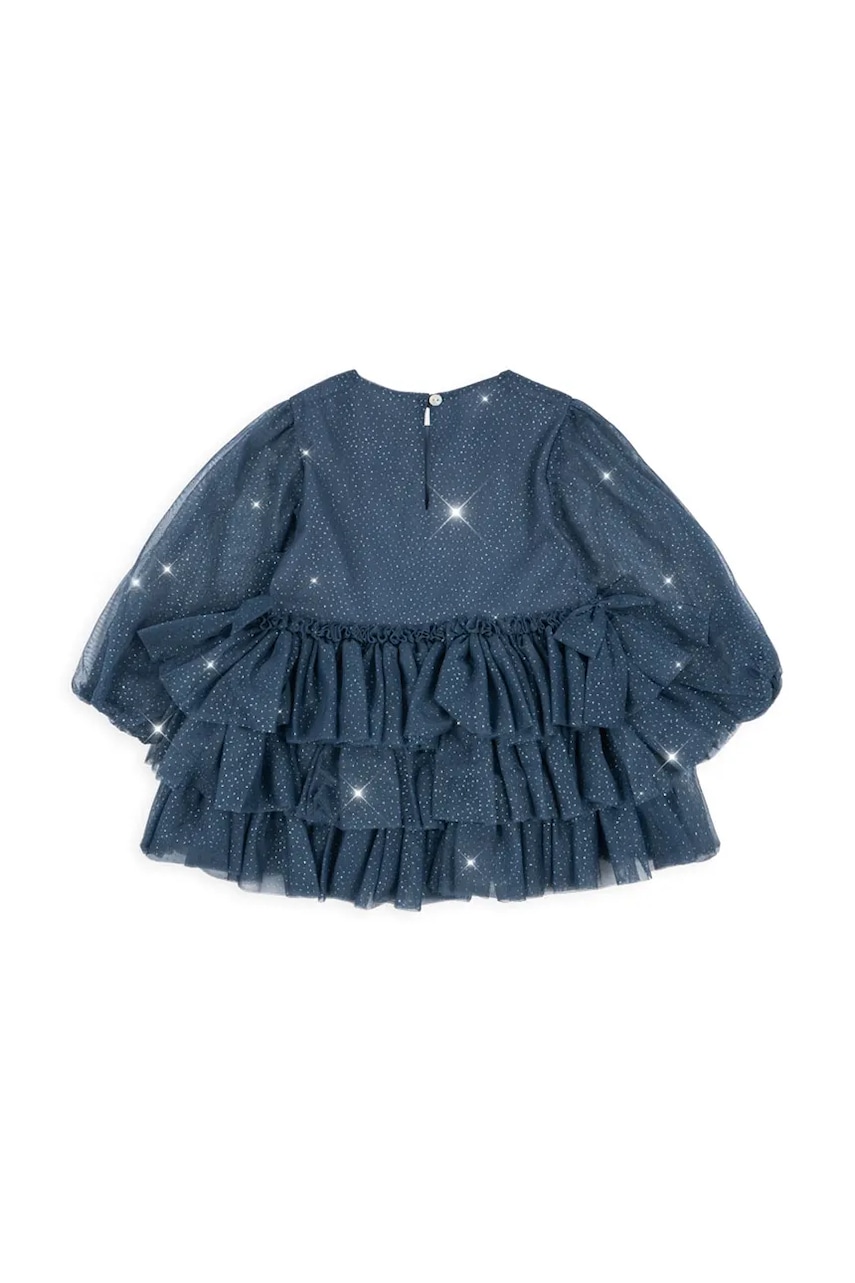 Детское платье Konges Sløjd FAY DRESS GRS цвет синий mini расклешённое KS103807 Детское платье Konges Sløjd FAY DRESS GRS цвет синий mini расклешённое KS103807