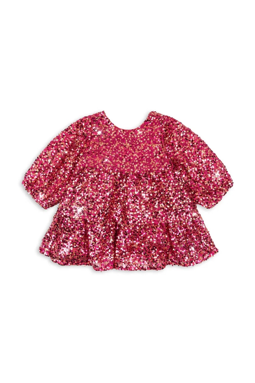 Детское платье Konges Sløjd LILA SEQUINS BOW DRESS цвет бордовый mini расклешённое KS103858 Детское платье Konges Sløjd LILA SEQUINS BOW DRESS цвет бордовый mini расклешённое KS103858