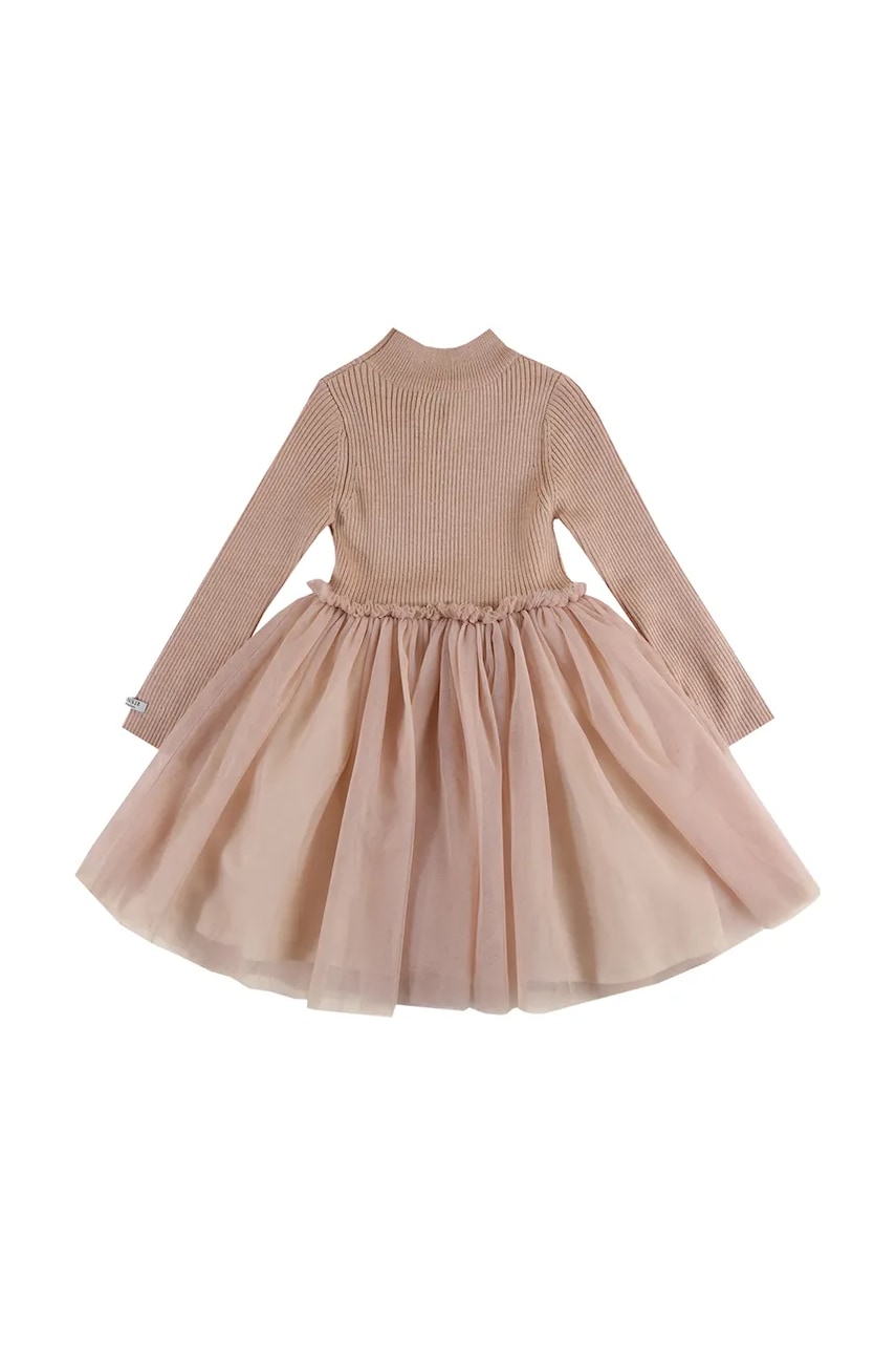 Платье для младенцев с шерстью Donsje Lotus Dress цвет оранжевый mini расклешённое 4043900 Платье для младенцев с шерстью Donsje Lotus Dress цвет оранжевый mini расклешённое 4043900