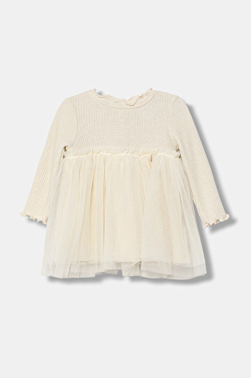 Jamiks rochie bebe BEYZA culoarea bej, midi, evazați, JZI297