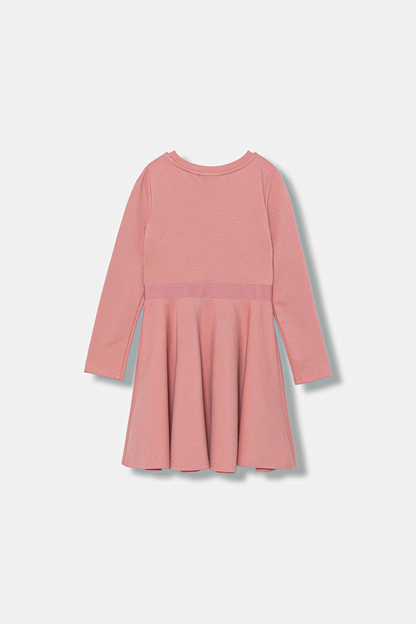 Детское платье Calvin Klein Jeans цвет розовый mini расклешённое IG0IG02666 Детское платье Calvin Klein Jeans цвет розовый mini расклешённое IG0IG02666