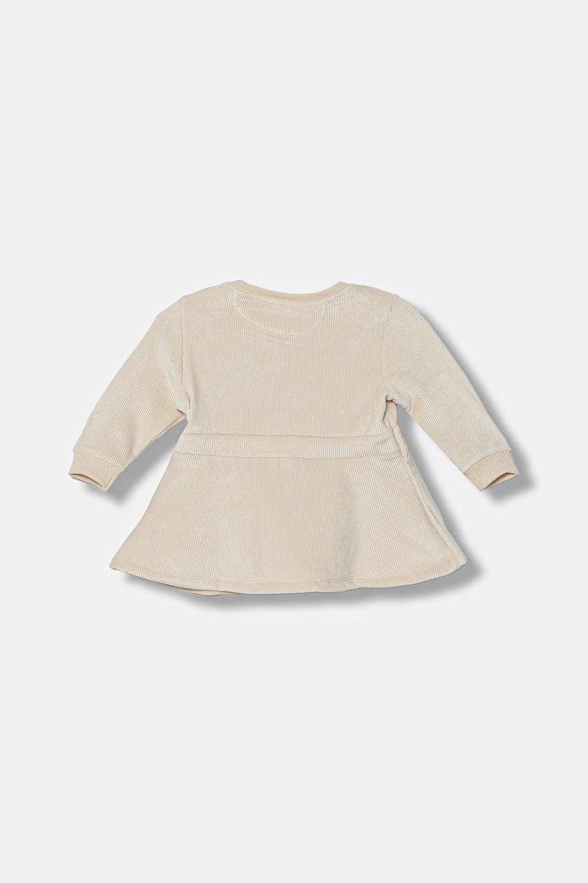 Детское платье Calvin Klein Jeans цвет бежевый mini расклешённое IN0IN00327