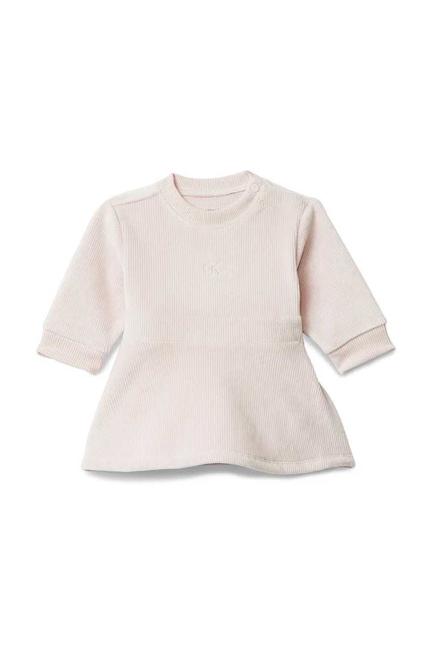 Детское платье Calvin Klein Jeans цвет розовый mini расклешённое IN0IN00327 Детское платье Calvin Klein Jeans цвет розовый mini расклешённое IN0IN00327