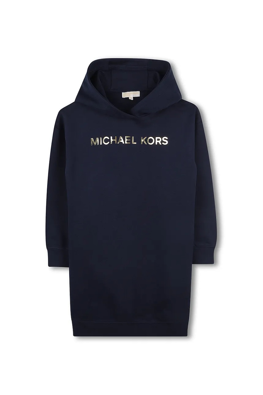 Хлопковое детское платье Michael Kors цвет синий mini oversize R30479 Хлопковое детское платье Michael Kors цвет синий mini oversize R30479