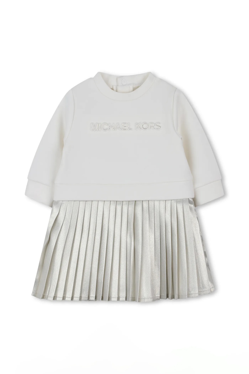 Michael Kors rochie fete culoarea alb, mini, evazați, R30509 Michael Kors rochie fete culoarea alb, mini, evazați, R30509