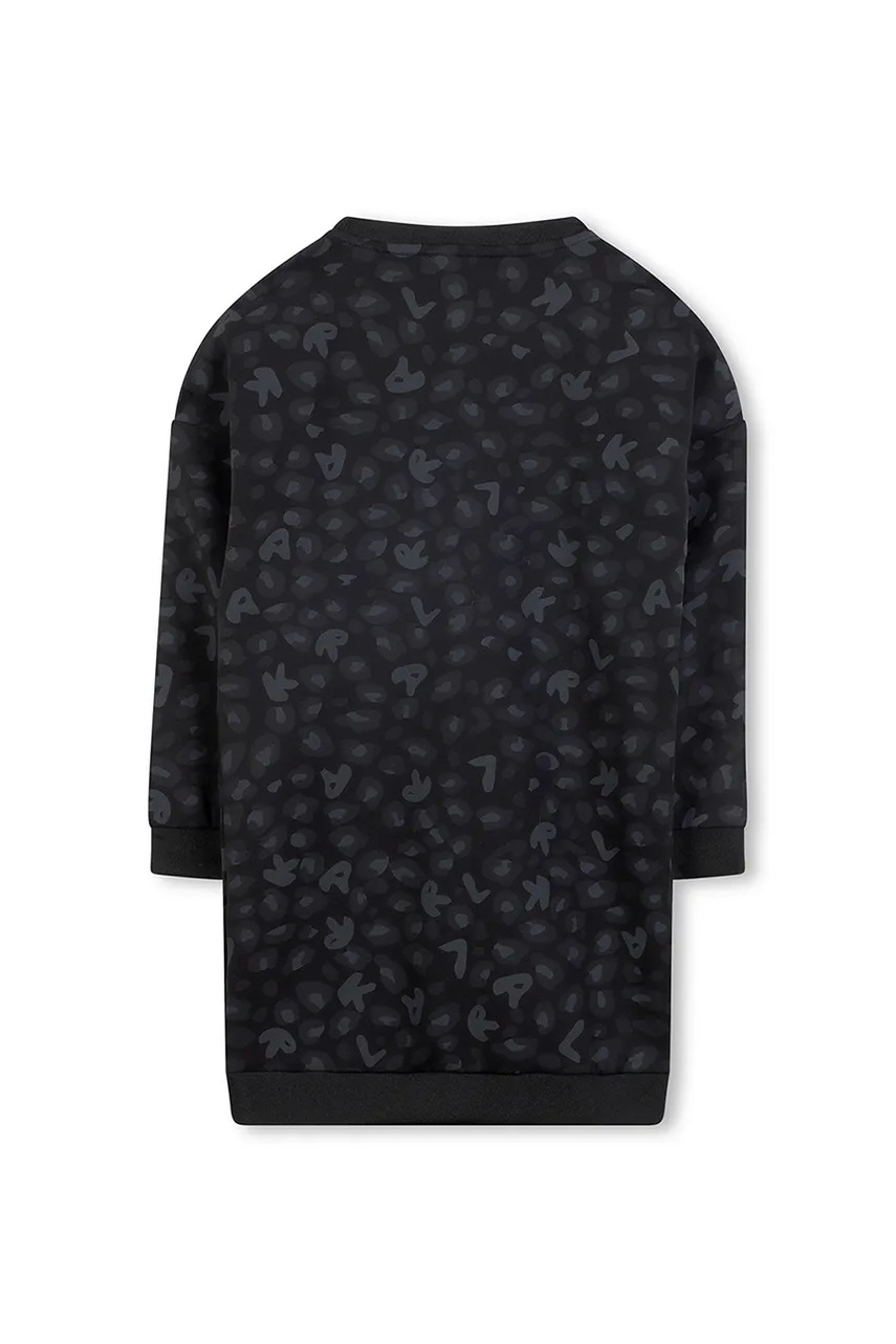 Детское платье Karl Lagerfeld цвет чёрный mini oversize Z30619 Детское платье Karl Lagerfeld цвет чёрный mini oversize Z30619