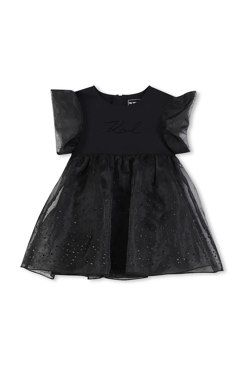 Karl Lagerfeld rochie fete culoarea negru, mini, evazați, Z30652