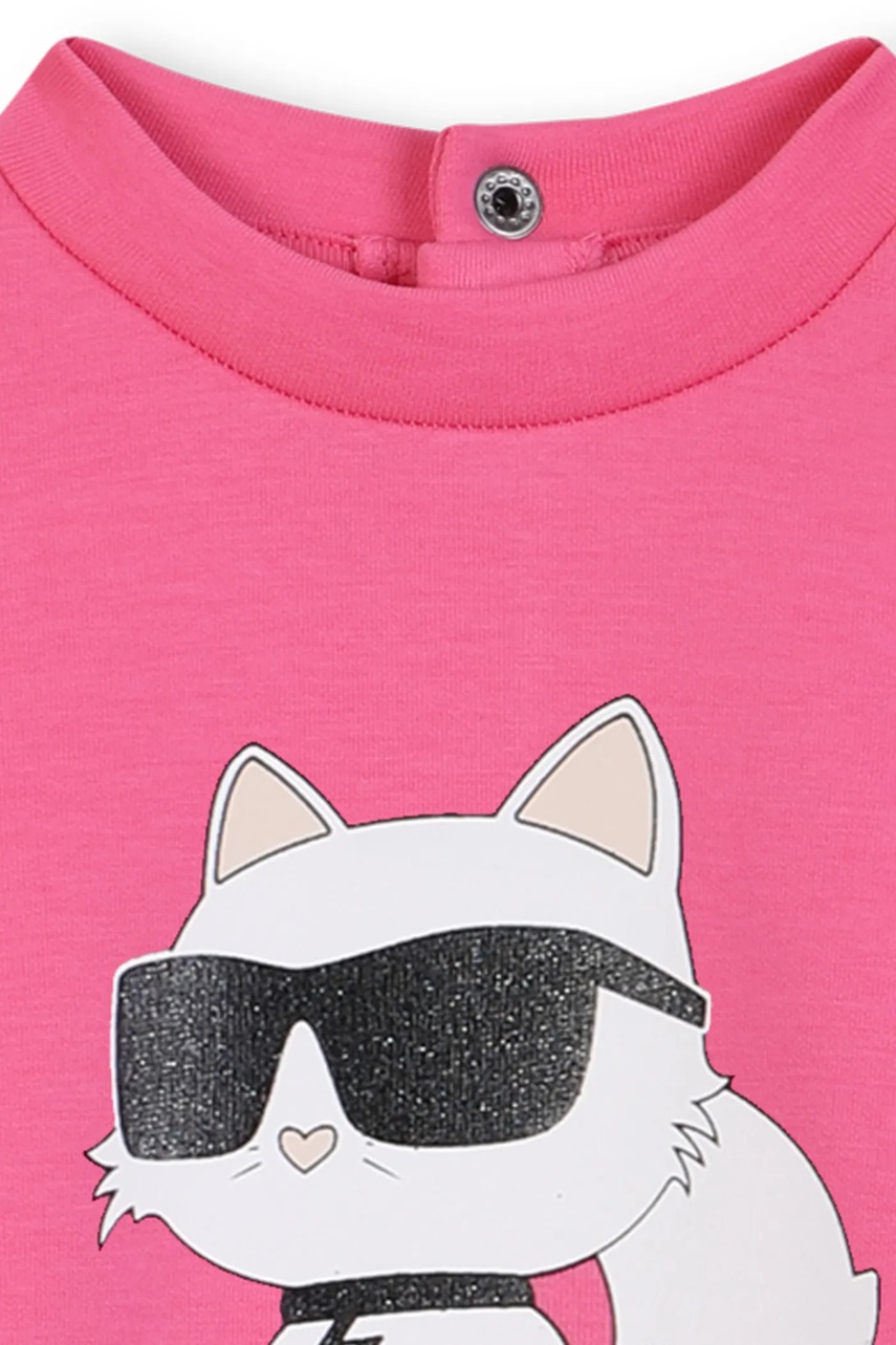 Dětské šaty s bavlnou Karl Lagerfeld (obrázek 3)