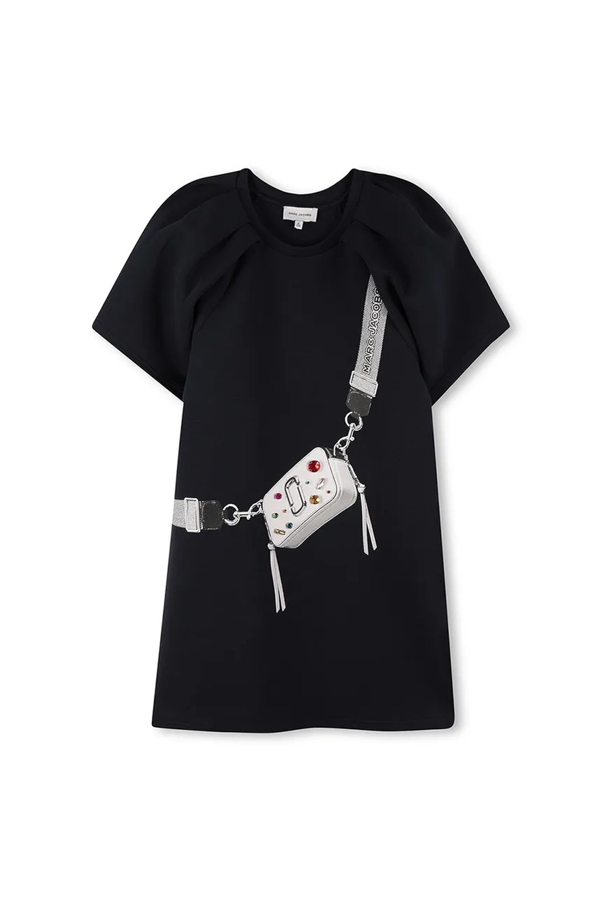 Детское платье с хлопком Marc Jacobs цвет синий mini расклешённое W60617