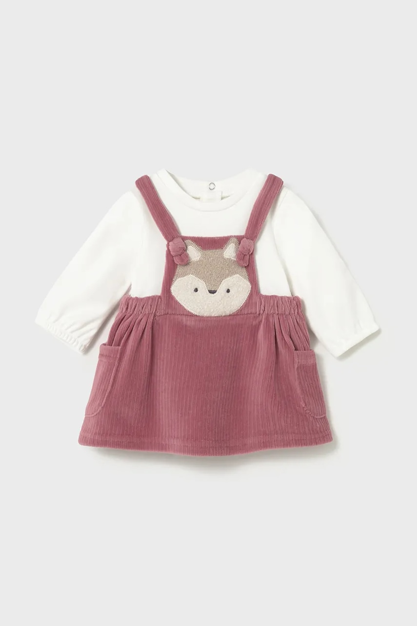 Mayoral Newborn rochie bebe culoarea roz, mini, evazați, 2802