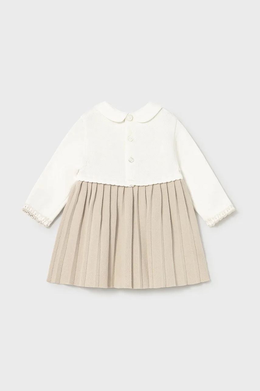 Платье для младенцев Mayoral Newborn цвет бежевый mini расклешённое 2804