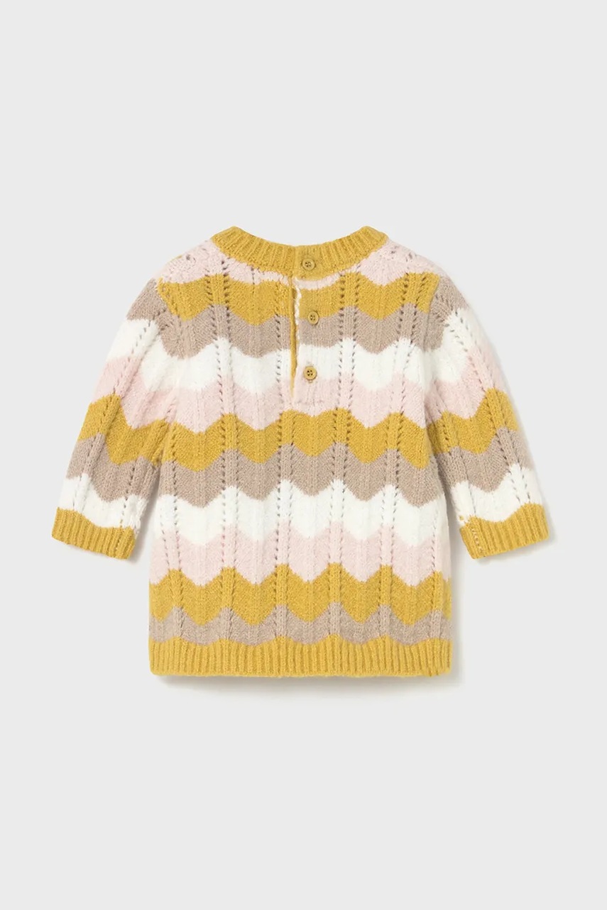 Платье для младенцев Mayoral Newborn цвет жёлтый mini прямое 2806