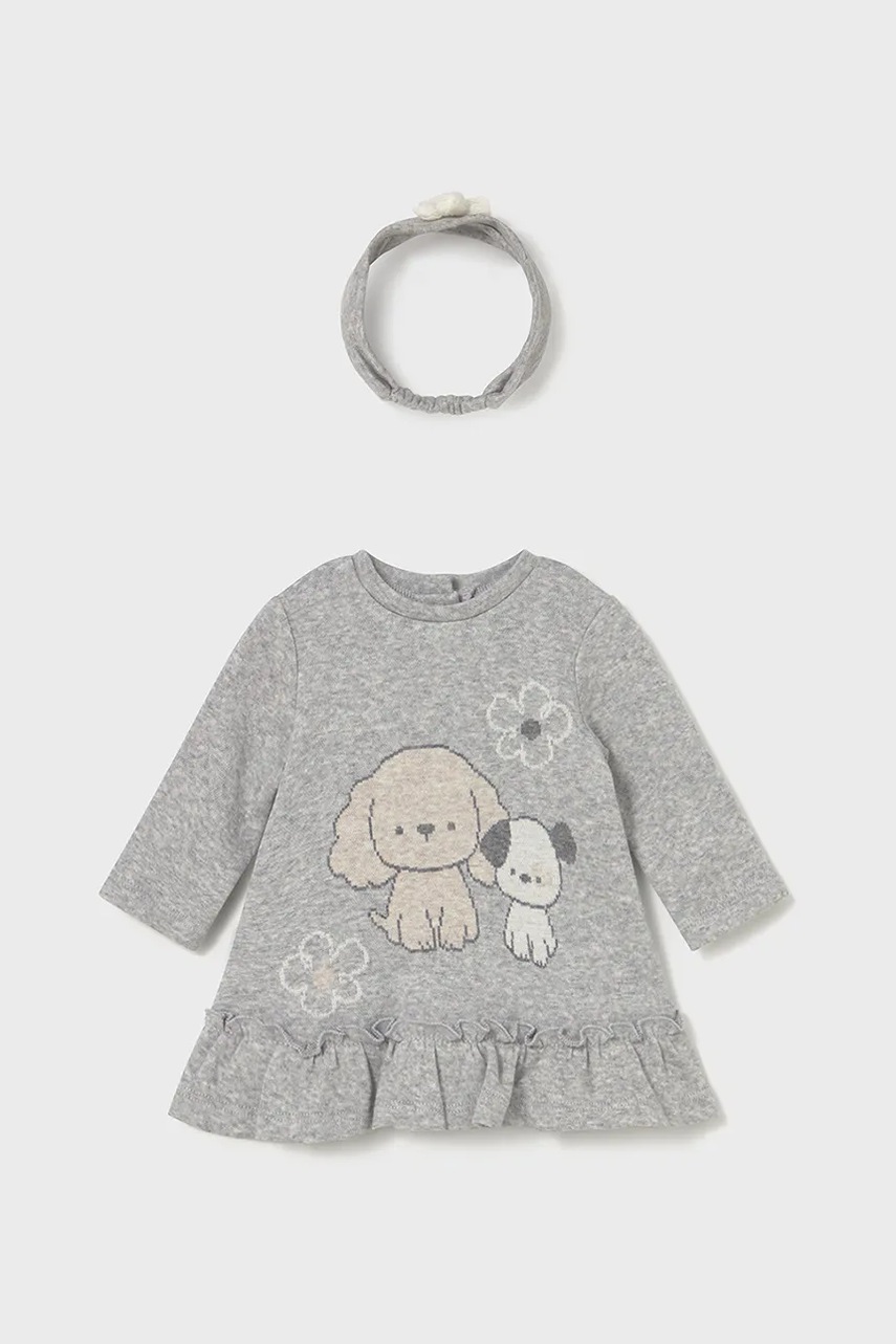 Комплект для младенцев Mayoral Newborn 2 шт цвет серый mini расклешённый 2809